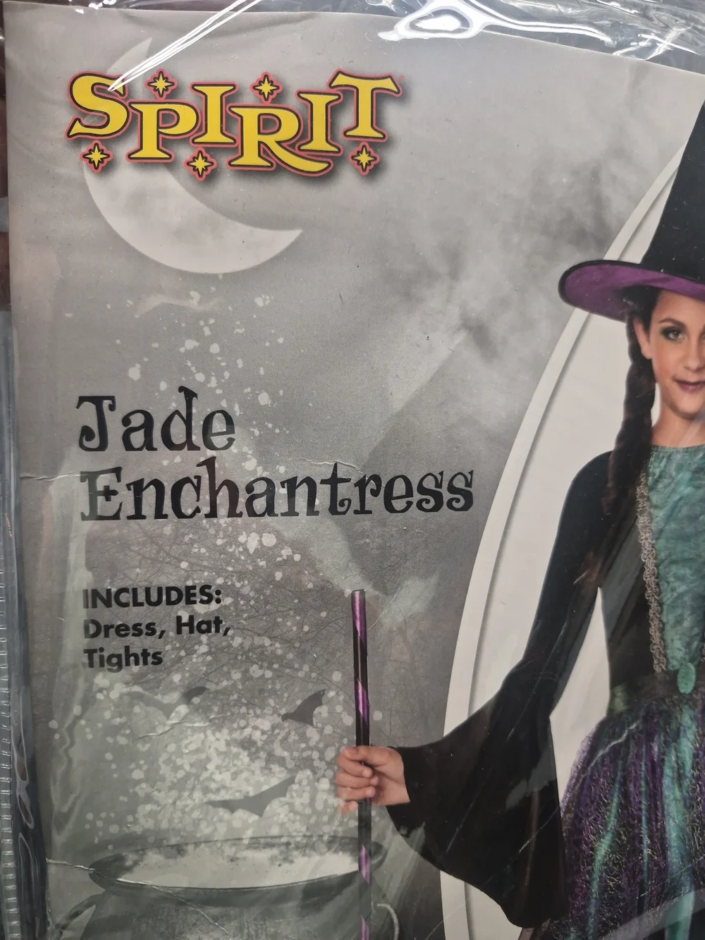 Spirit Halloween JADE ENCHANTRESS Witch Costume Dress Child Size Small 4-6 - Picture 7 of 7
